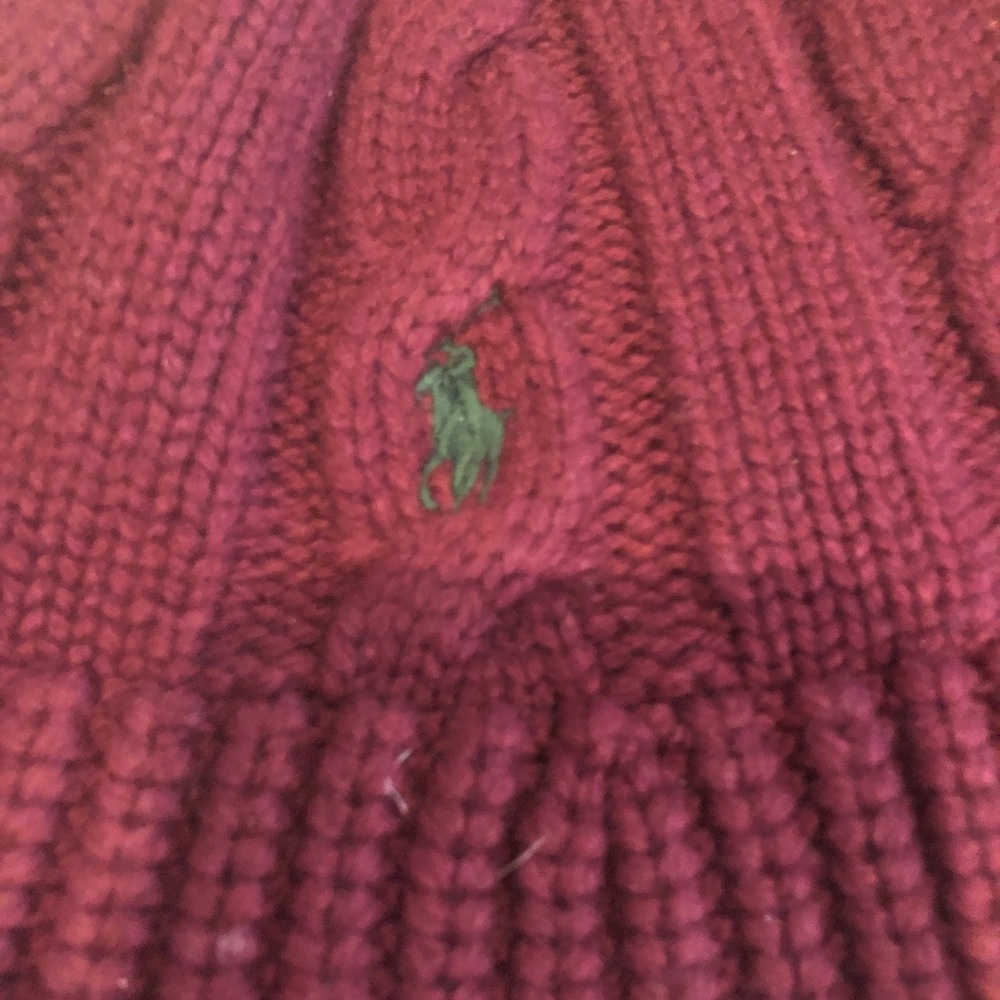 Great Father’s Day’s gift 🎁 Winter sale Polo by Ralph Lauren Burgundy Knit Hat